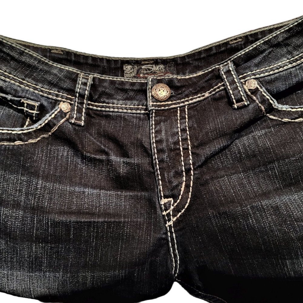 Silver Jeans Co Dark Wash "Suki" High Capris Sz 33 - Picture 2 of 7